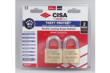PADLOCK 50MM 2PP KEYED ALIKE 2201050KX2BLST THEFT PROTEKT  CISA