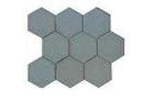 LARGE HEXAGONAL LIGHT GREY MATT MOSAIC 295X256MM