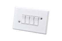 ELECTRICMATE WHITE 4LVER 1WAY STEEL SWITCH 50X100MM