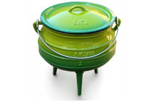 GREEN ENAMEL COOKING POT NO3 7.8L