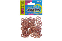 BRASS METAL CRAFT EYELET 4MM 100PIECE