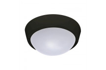 BLACK COOL WHITE 25WATT OUTDOOR LED CEILING AND WALL LIGHT