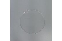 ACRYLIC BLANK CRAFT CLEAR CIRCLE WITH HOLE 10CM