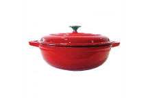 LKS RED ROUND CASSEROLE DISH 4L