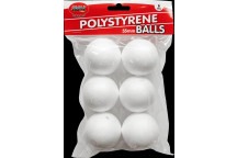 ROUND CRAFT FOAM BALL 55MM 6PIECE