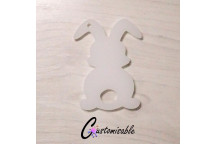 ACRYLIC BLANK CRAFT BUNNY KEYCHAIN