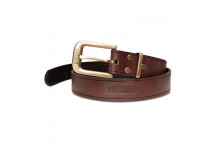 BROWN REINFORCED TACTICAL LEATHER BELT 41MM SIZE 34