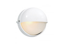 EUROLUX 1XE27 WHITE SMALL ROUND EYELID BULKHEAD