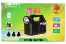 SOLAR LIGHT WITH RADIO SET INCL 3 LIGHTS AND CHARGER