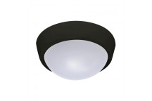BLACK COOL WHITE 10WATT OUTDOOR LED CEILING AND WALL LIGHT