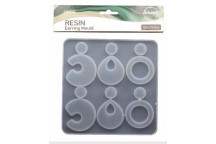 RESIN CRAFT MOULD ROUND & HALF-ROUND EARRING