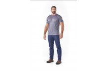 DROMEX GREY MELANGE 100% POLYESTER CREW NECK QUICK DRY T-SHIRT XLARGE
