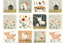 DECOUPAGE CHARMING PASTURES A4