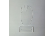 ACRYLIC HEART PLAQUE TROPHY CRAFT BLANK