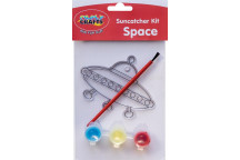 SPACE CRAFT SUNCATCHER KIT INCLUDING 6XPAINT AND BRUSHES