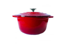 LKS RED ROUND CASSEROLE 3.5L