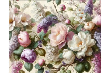 PEONY ARRANGEMEN DECOUPAGE A3