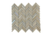 HAZELNUT IRIDESCENT WAVE RECYCLE GLASS MOSAIC 280X260MM