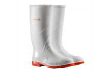 WAYNE GUMBOOT KNEE LENGTH WHITE/RED SIZE 8