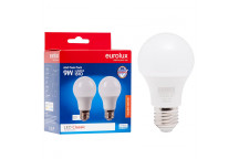 EUROLUX LED BULB A63 E27 G1079ES WARM WHITE 9W 2 PACK