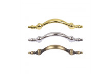 ANTIQUE BRASS ROSE HANDLE 76MM