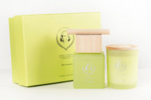 GIFT 2IN1 SET WOODEN TOP DIFFUSER&CANDLE WILD LEMONGRASS ANKE