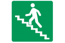 STAIRS UP LEFT SIGN 190X190MM