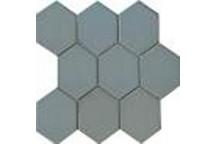 LARGE HEXAGONAL TEAL GLOSS MOSAIC 295X256MM