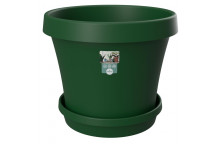 SEBO DARK GREEN PLASTIC POT AND SAUCER SET 30CM