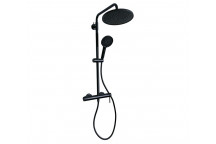 BLUTIDE EXPOSED BLACK SHOWER RAIL SET WITH MIXER
