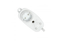 HIC WHITE LEAD EXTENSION SHUCKO+3PIN 10A 5M