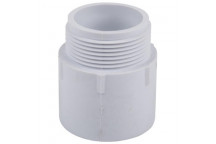 WHITE PVC MALE ADAPTOR 50MMX1.1/2INCH SABS