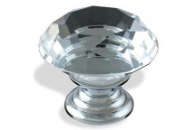 FIT Edwardian Crystal Knob Chrome Plated 32mm