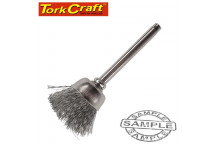 TORK CRAFT MINI STEEL CARBON BRUSH 12.7MM WHEEL SHANK 3.2MM