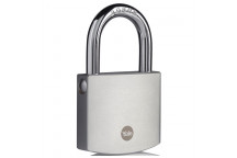 YALE BRASS SATIN CHROME PADLOCK 60MM