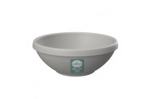 SEBOR LIGHT GREY SOLAR DISH PLASTIC POT 25CM