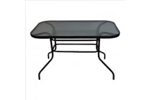 SEAGULL PATIO TABLE WITH GLASS TOP 150CM