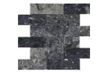 BLACK LEOPARD MARBLE SUBWAY MOSAIC 300X300MM