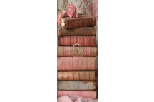 DECOUPAGE DOOR ANTIQUE BOOK STACK