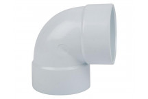 WHITE PVC PLAIN BEND 90 DEGREE 40MM SABS