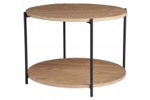 WOODEN SURFACE ROUND TABLE 55X40CM