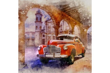 OLD TOWN CRUISER DECOUPAGE A3