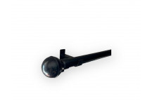 BLACK CURTAIN POLE WITH BALL END 25MMX2.5M