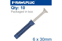 Universal Nylon Plug 6x30mm 10 Pack