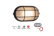 BLACK LARGE OVAL BRAAI LIGHT 275MM