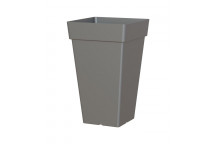 POT PLASTIC CAPRI SQUARE HIGH POT ANTHRACITE 65CM ARTEVASI