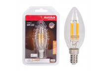 EUROLUX LED BULB FILAMENT CANDLE E14 6W 3000K