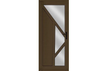 DOOR ALUM. 900X2100 FRAME + DOOR 1 HOR./ 3 GLASS  BRONZE