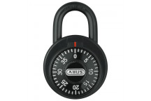ABUS BLACK WHEEL COMBINATION BLISTER PADLOCK 50MM