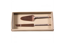 ROSE GOLD AND SILVER CAKE SERVER KNIFE
